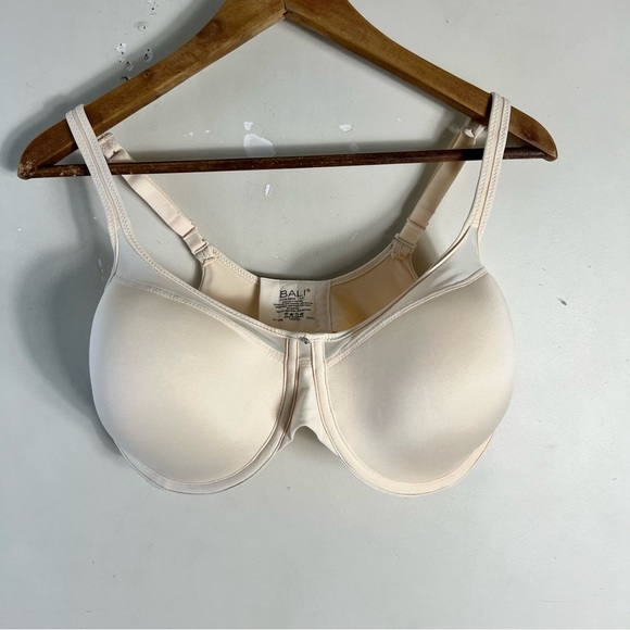 Bali One Smooth U Ultra Light Illusion Neckline Underwire Bra 42C In Sandshell - Picture 6 of 12